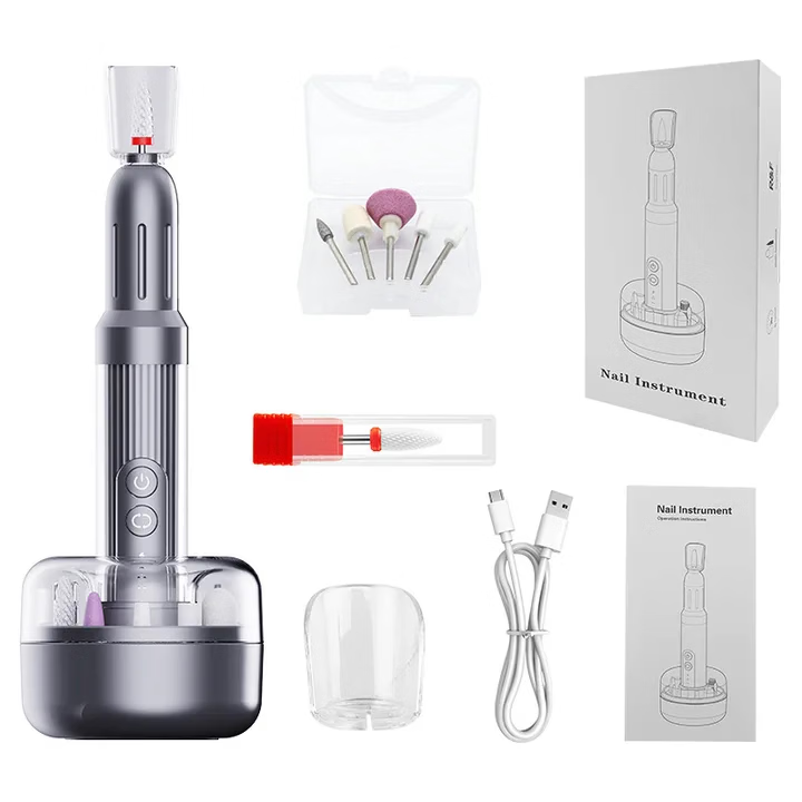 ZYUO日本灰指甲打磨机器电动磨甲器硬脚趾甲修甲美甲专用工具锉刀成人 深空灰【自由换挡  数显清新 】 磨甲抛光 一次解决