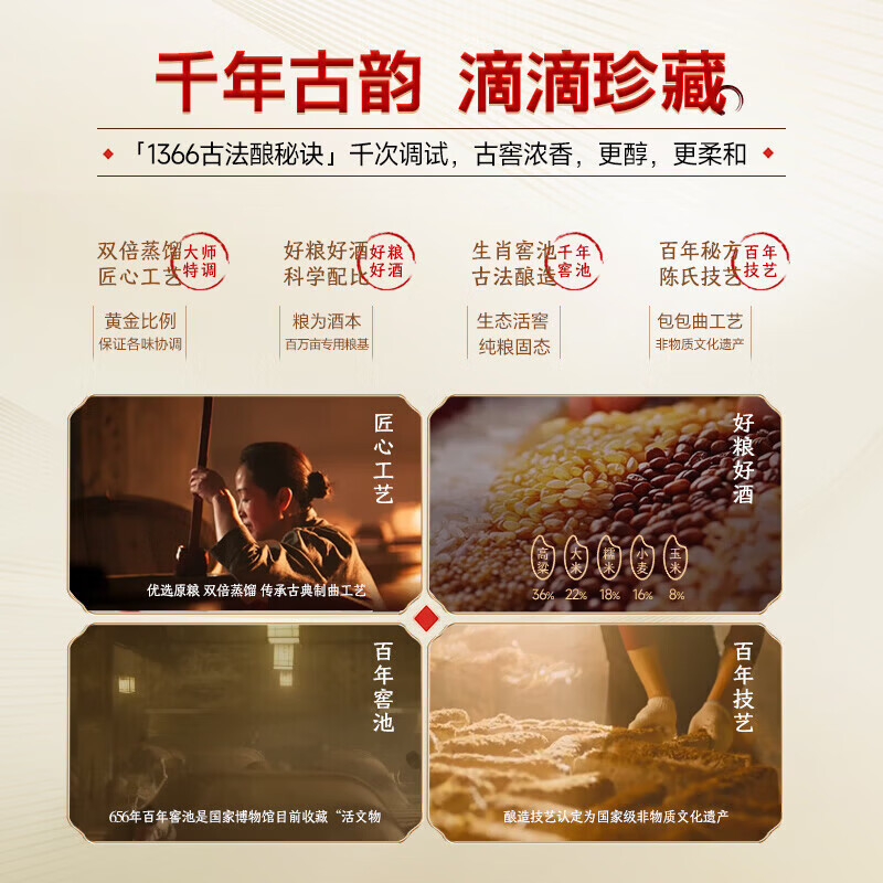 五粮浓香宜宾五粮液股份出品浓香型白酒粮食酒礼盒年货季送礼礼品 52度 500mL 2瓶 五粮液口粮酒双支装