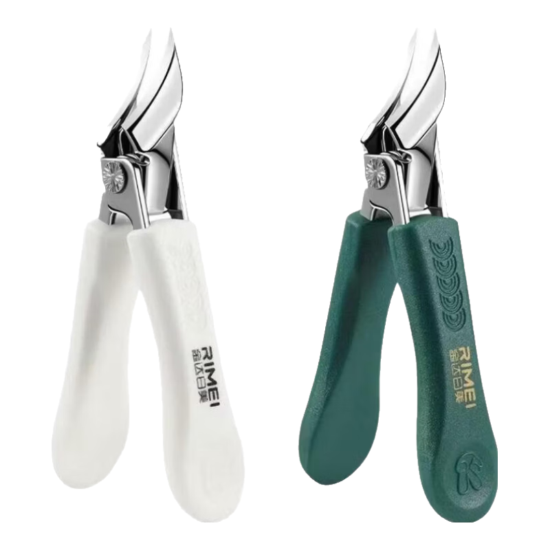 金达日美斜口尖嘴指甲刀甲沟专用鹰嘴钳修甲剪甲工具指甲钳大开口防飞溅 墨绿色斜口尖嘴钳-带防护盖|防飞溅