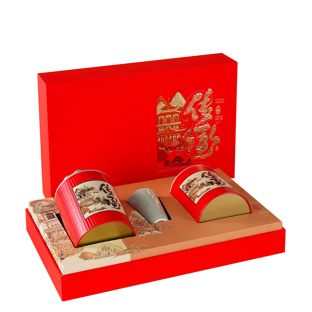 怀海茉莉花茶飘雪红茶特级浓香型茶叶礼盒装送人长辈年货过年送礼300g 万事兴龙正山小种罐装150g