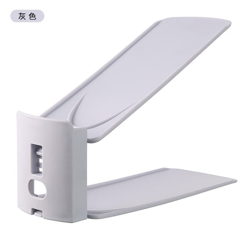 鞋架双层鞋托三档可调节家用宿舍整理拖鞋鞋柜鞋子收纳架 北欧灰