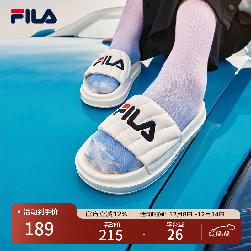 FILA 斐乐女鞋运动拖鞋夏季厚底沙滩鞋休闲鞋DRIFTER商场同款 奶白-GD 37.5