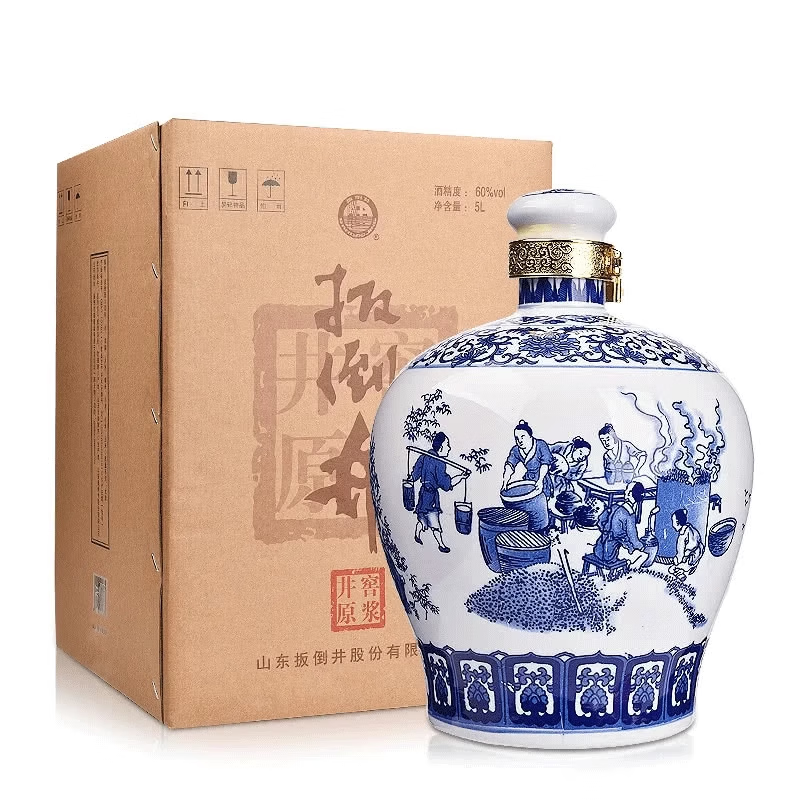 扳倒井白酒 60度井窖原浆纯粮食酿造浓香型 大容量坛装送礼自饮收藏白酒 60度 5L 1坛 （搭配原箱）