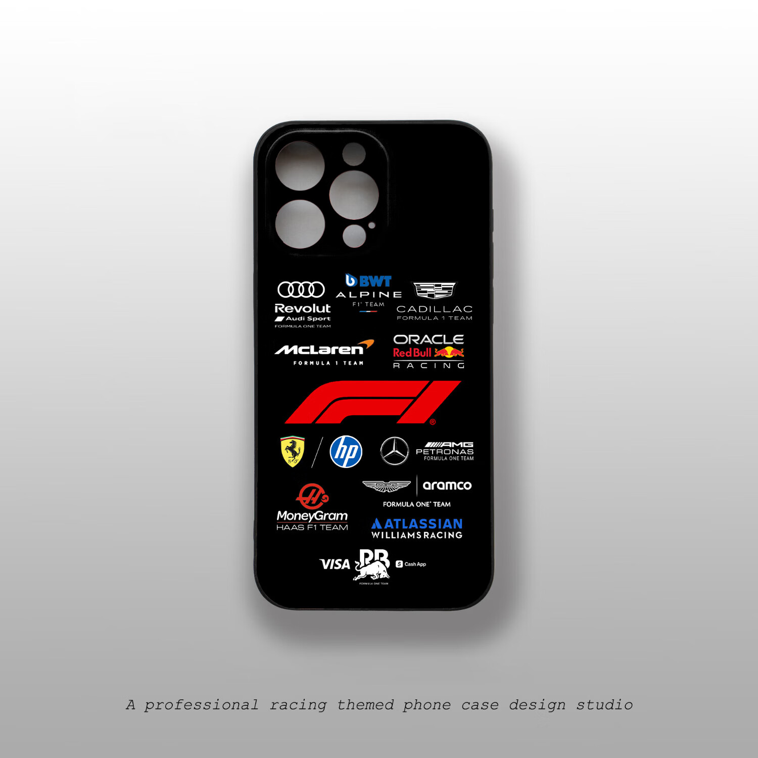 F1赛事26赛季25赛季参赛车队Logo集合拼贴周边iphonerealme华为小米oppo一加iqoo荣耀透明手机壳 26赛季 任意机型黑色 VIVO/真我机型拍这里留言备注