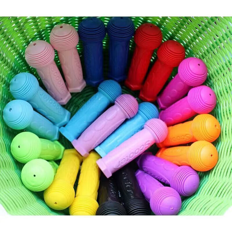 【精选百货】运动户外儿童把套软橡胶套手柄套童车自行车把手套自 滑板车把套--1对【1袋】 紫色 无规格