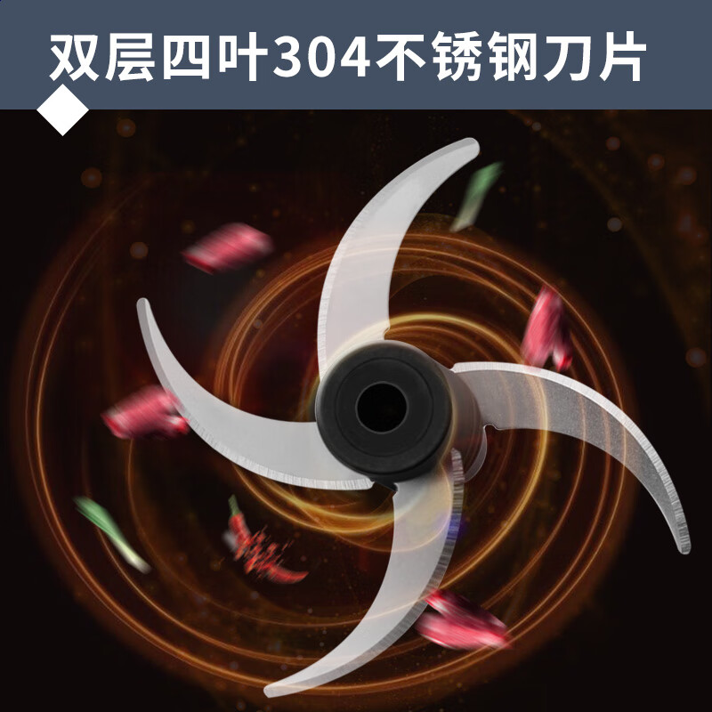 欧科（OUKE）绞肉机家用2升大容量电动不锈钢玻璃碗多功能小型打肉馅切碎机搅拌蒜泥蓉料理机 OK7077套娃绞肉机 2L 标准配置(1个刀+1碗含盖)