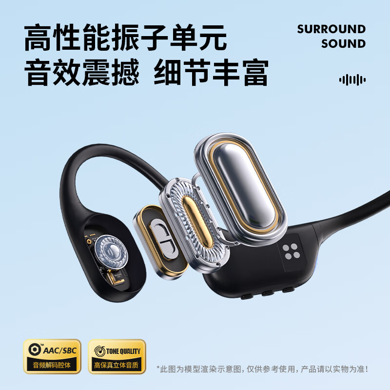 纽曼（Newmine）H70 Pro真骨传导无线开放式不入耳挂耳式蓝牙耳机运动IPX8级防水游泳跑步长续航通话 8H续航丨IPX8防水丨双模32GB内存 优雅黑