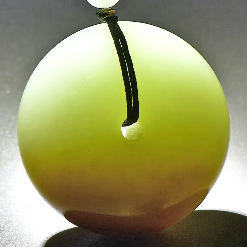 神翠鸟和田玉平安扣吊坠糖羊脂玉无事圆牌孤品玉坠象征诸事皆宜 配绳子  【约34mm】款九QYH2729f