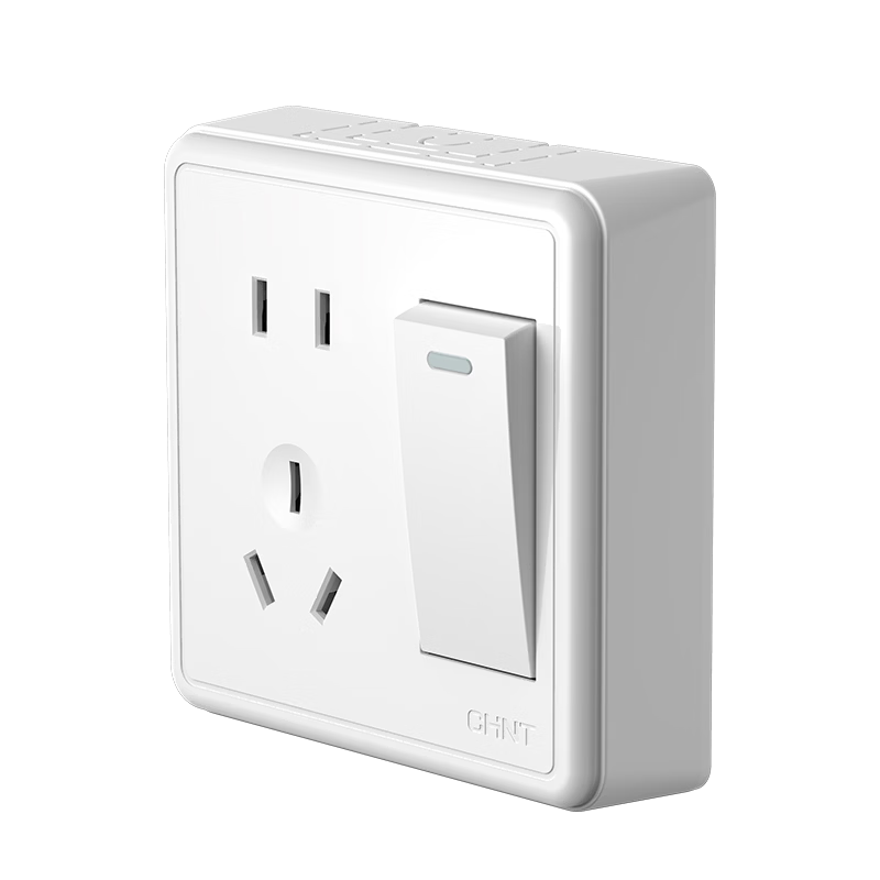 正泰(CHNT)明裝開關(guān)插座面板 1c系列 一開單控五孔