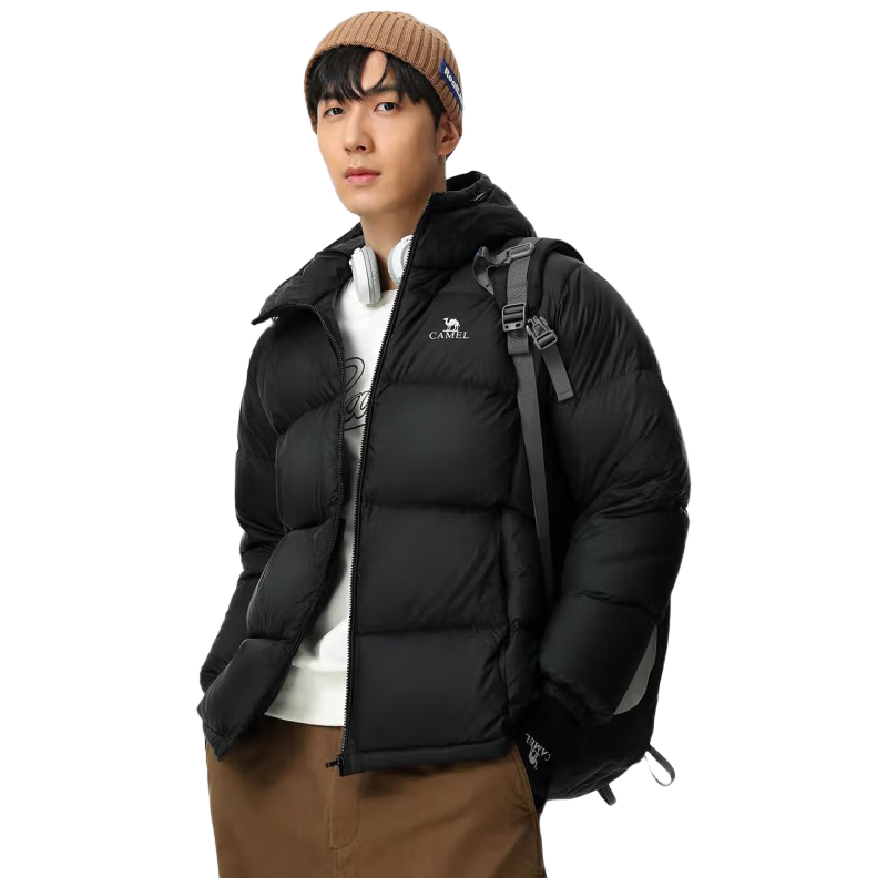 骆驼（CAMEL）户外羽绒服600蓬男女新款短款厚外套面包服