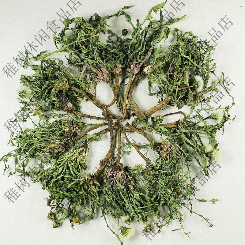 芮哲野生蒲公英茶泡水喝特天然干的级纯整棵株带老根儿中草药材新 100g带根加叶花