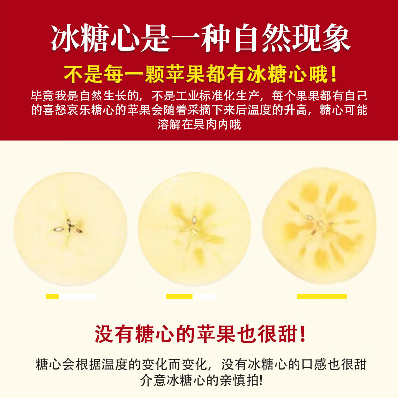 新疆阿克苏冰糖心苹果平安果礼盒圣诞礼物送情侣新疆直采新鲜水果 圣诞礼盒平安果*4【单果80mm+】