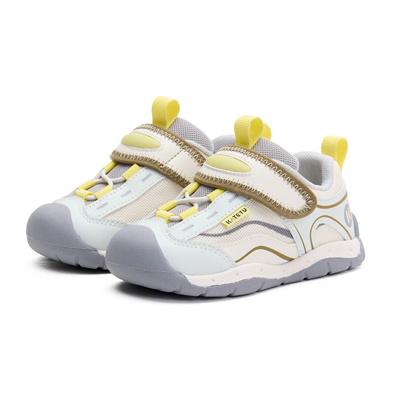 卡特兔儿童鞋婴儿2026年春季鞋子新品宝宝男宝机能鞋女宝透气学步鞋 灰色 24 内长约15.5cm 脚长约14.1-14.7