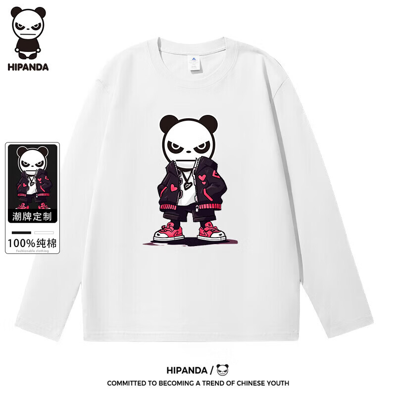 HIPANDA�����è�ذ�T����2025�ﶬԲ���ڴ�޳�����Ů���ɴ����T�� ��ɫ XL 54.9Ԫ