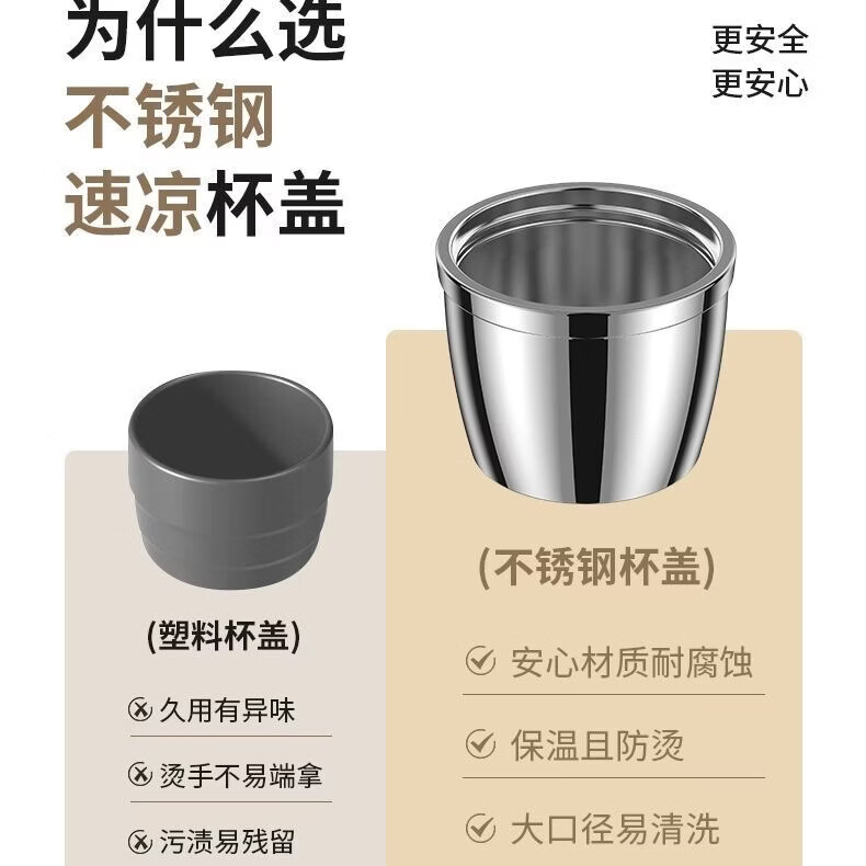 唯水保温杯大容量保温壶家用2026新款1.4升316L不锈钢户外便携车载壶 【机械显温 保温保冷两用】蓝色1400ML
