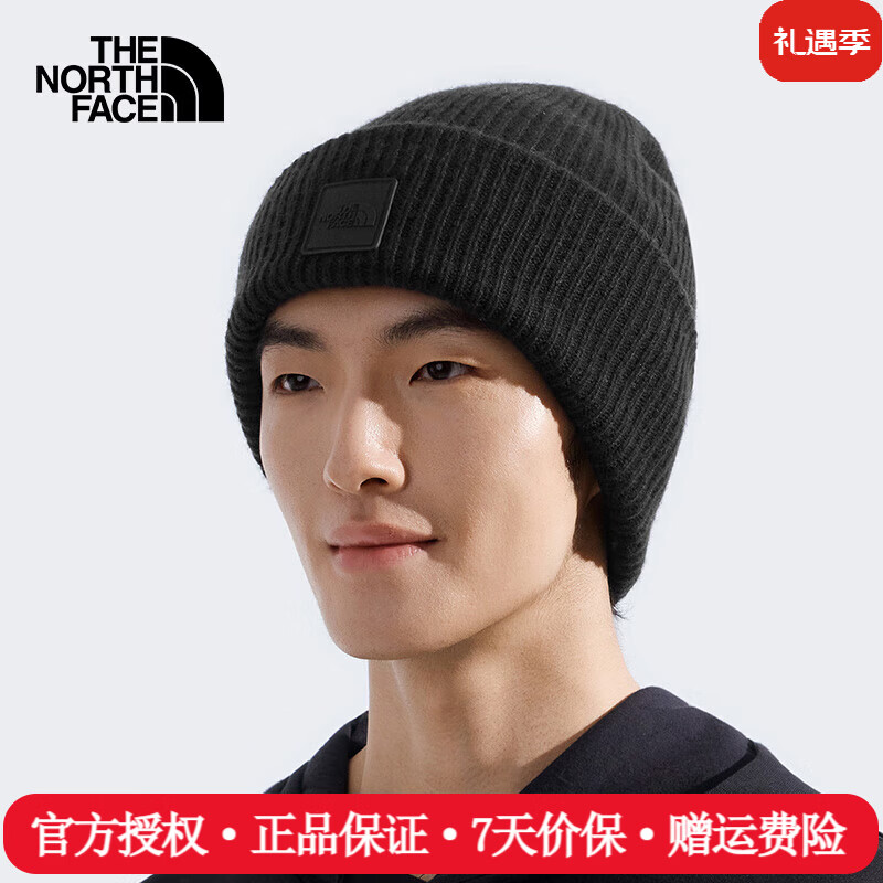 The North Face北面针织帽男女同款25秋冬新款户外休闲舒适保暖毛线帽帽子7WJG JK3/宇宙黑 帽围 48.2cm/OS