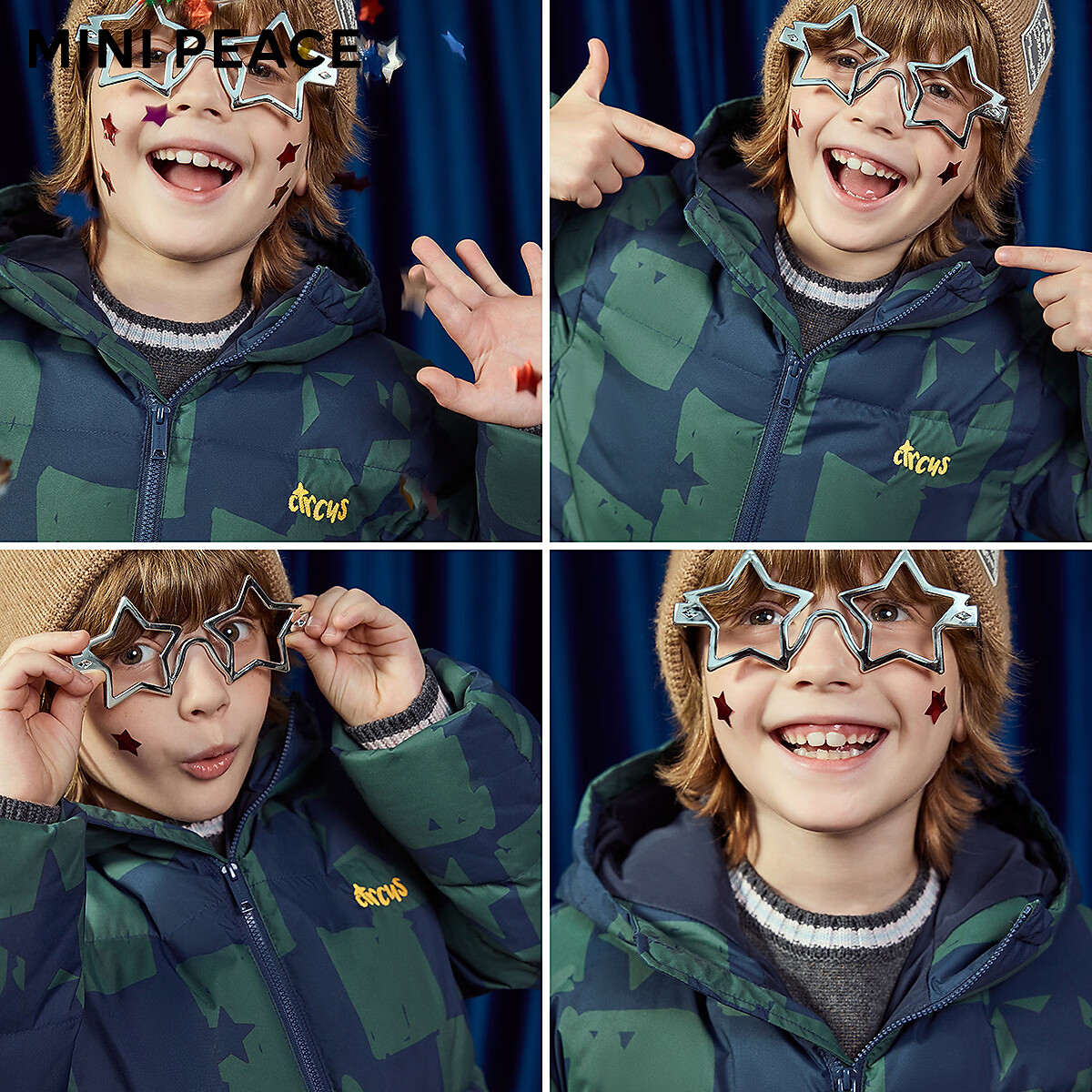 MiniPeace太平鸟童装冬新男童羽绒服FAACF4480  松墨绿 150