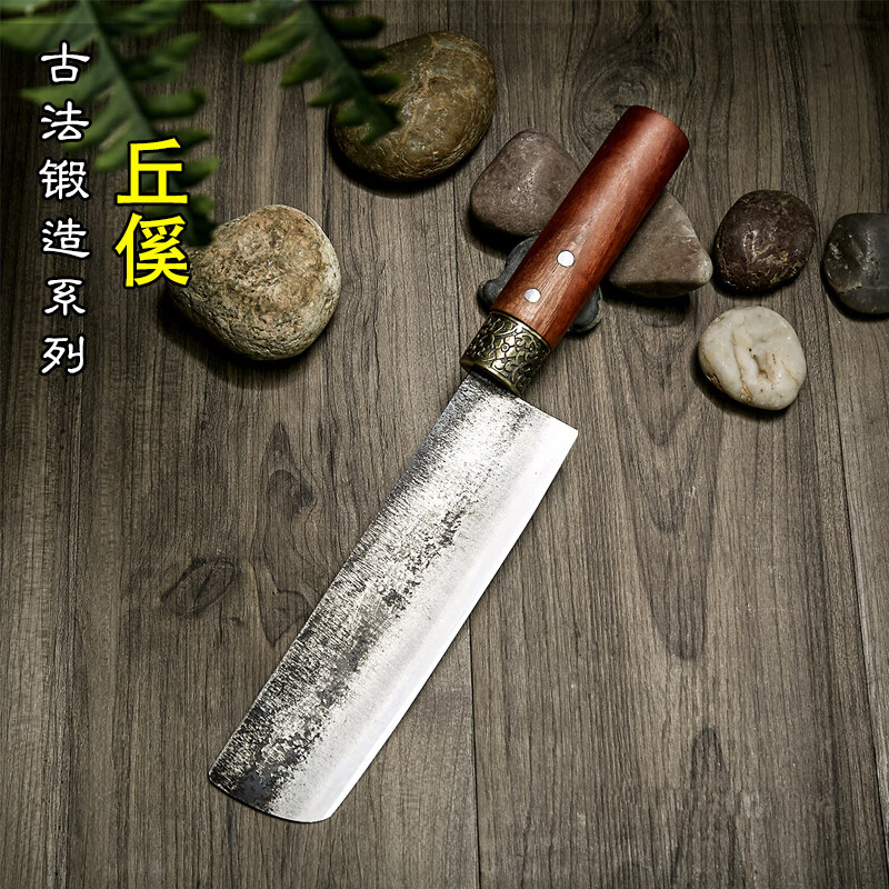 楚家刀轴承钢菜刀单刀手工锻打中式厨师专用切片刀家用女士切菜切肉刀