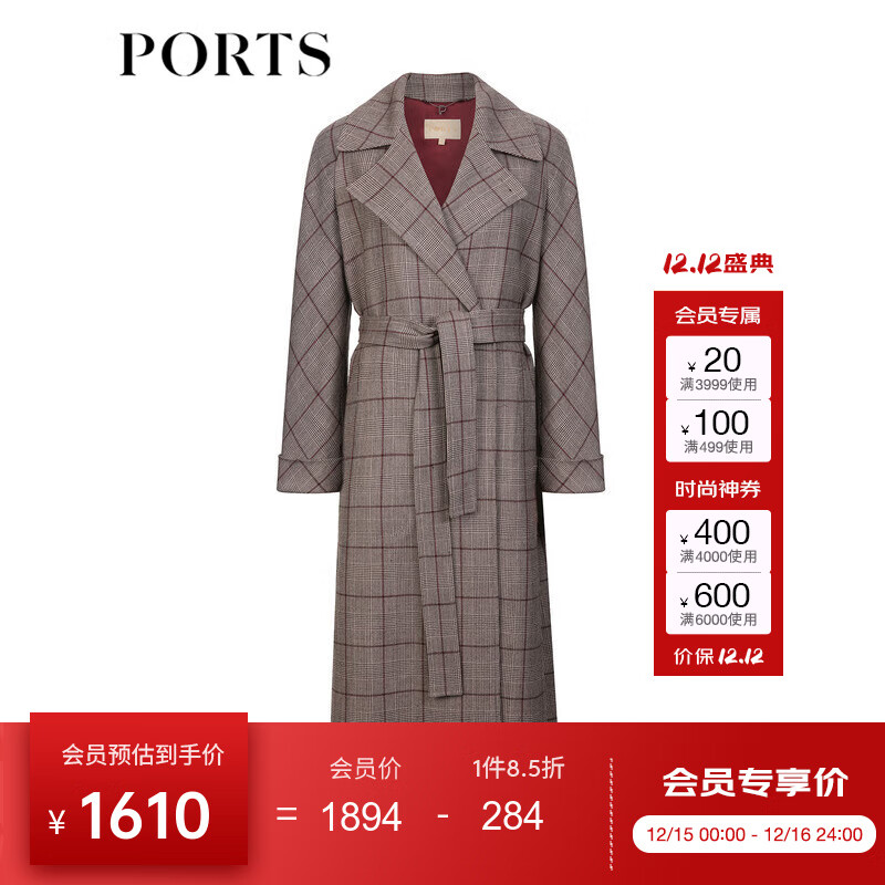 PORTS����Ůװ �ﶬ��Ʒ���䳤����LL9T033LFW021 ����ɫ���� S (4) 1609.9Ԫ