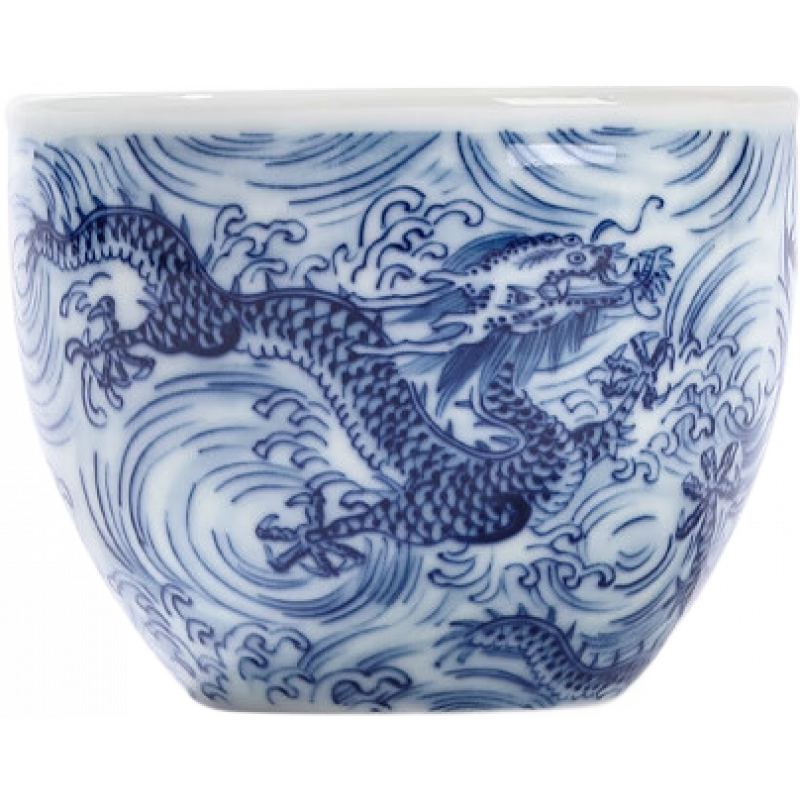 景德鎮(zhèn)（jdz）陶瓷茶杯主人杯家用泡茶專用精美好禮 柴窯龍紋缸杯 200mL以下