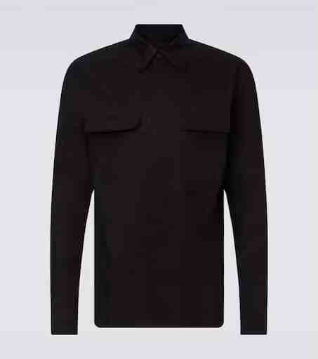 瑞克·欧文斯（RICK OWENS） 轻奢 男士 棉料衬衫 black 20 | 52 IT