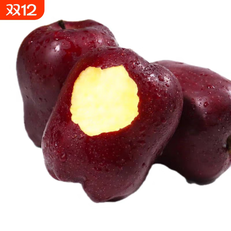 序鲜途甘肃天水花牛苹果圣诞节苹果平安果京东生鲜新鲜水果蛇苹果礼盒 全红特级8.5斤中大果16-18颗