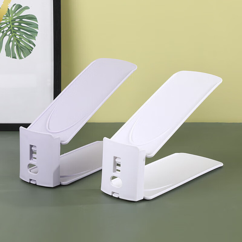 鞋架双层鞋托三档可调节家用宿舍整理拖鞋鞋柜鞋子收纳架 北欧灰