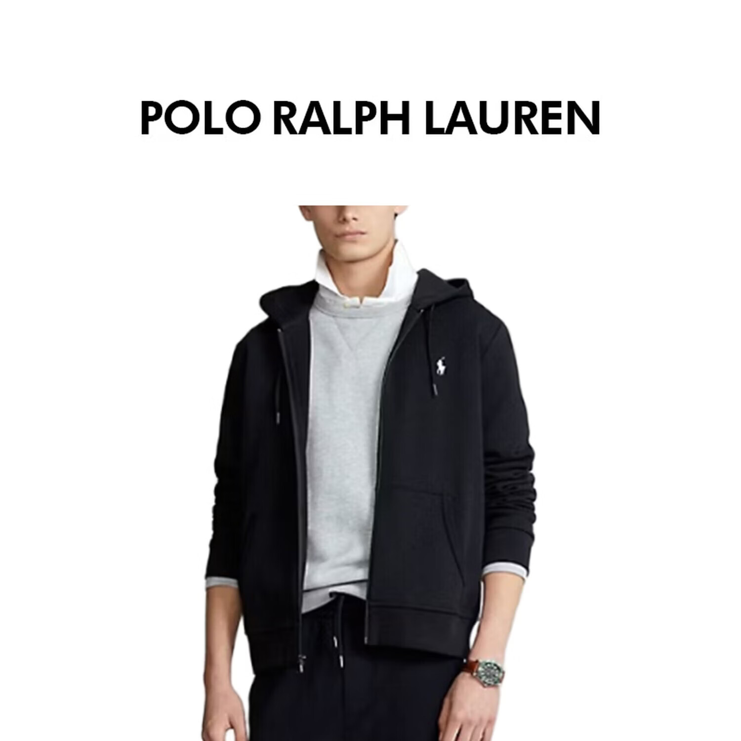 RALPH LAUREN 拉夫劳伦早春季新款潮流休闲男士连帽卫衣 710888282001 黑色 M