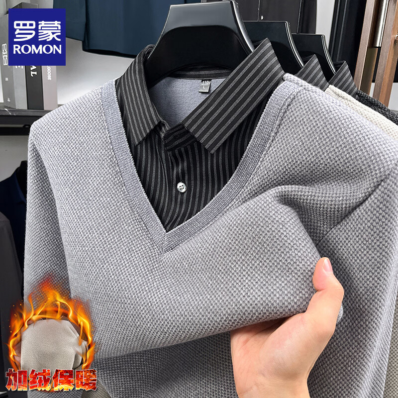 ���ɣ�ROMON����ѩ���޼��޼�����ë����2025�ﶬ�¿ů��������ʿ��֯����� 225��ɫ XL (��������130-150��) 53.87Ԫ