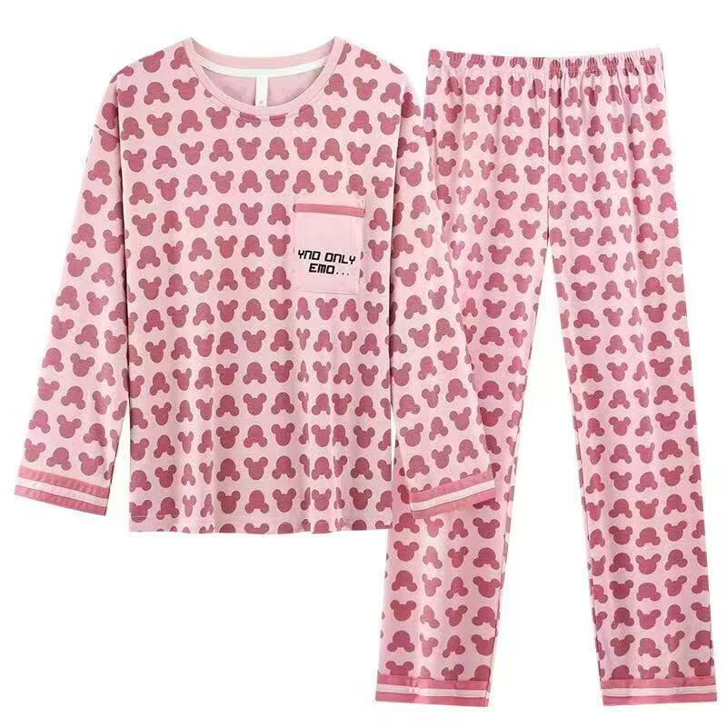 芬腾可安(FENTENGCARE)【W】春秋季睡衣情侣纯棉女款男士长袖套装大码学生卡通孕妇 51007 3XL