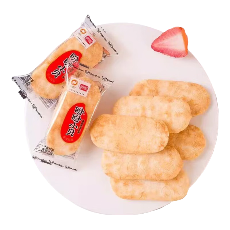 盼盼香米饼仙贝早餐饼干办公室休膨化非油炸小吃休闲零食 盼盼小贝10包/68g有碎