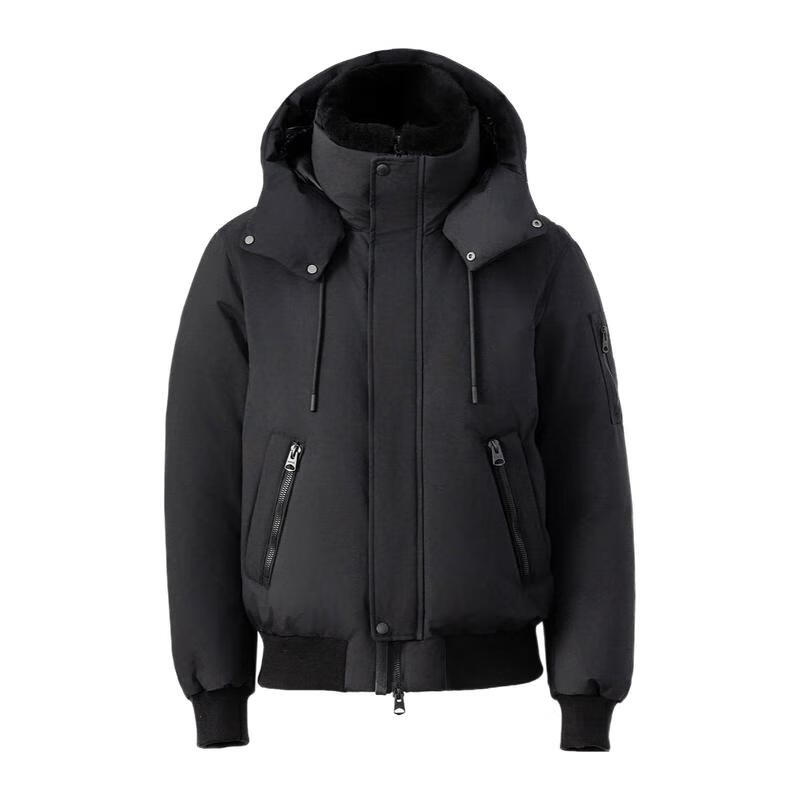 MACKAGE男士羽絨服 保暖防風(fēng)連帽短款立領(lǐng)可拆冬季通勤外套輕奢休閑 黑色 均碼 |40