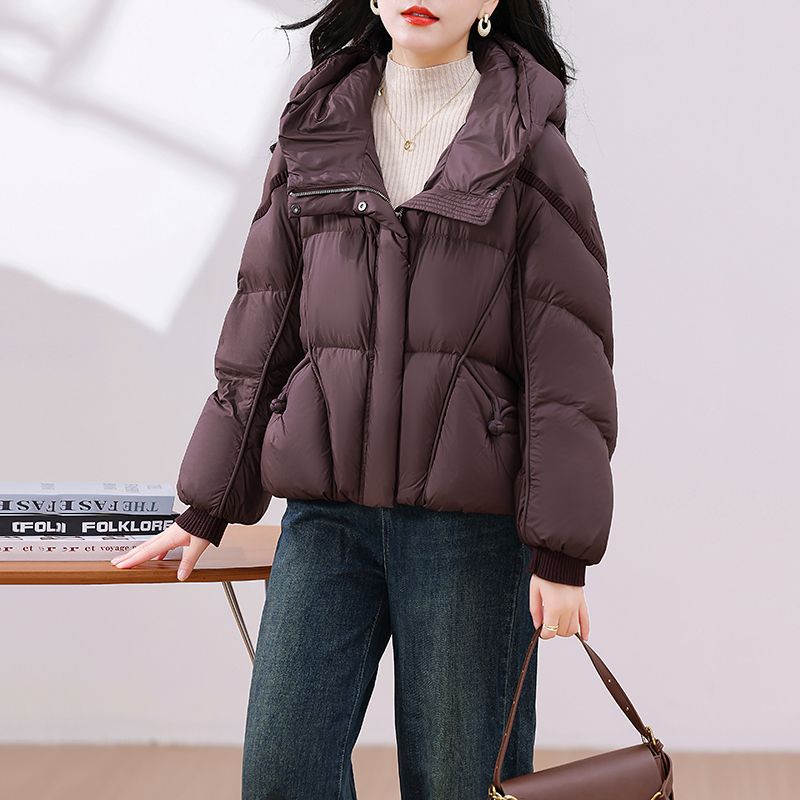 女士羽绒服女款短款中长款户外运动服饰2025年新款促销包邮 黑色 S