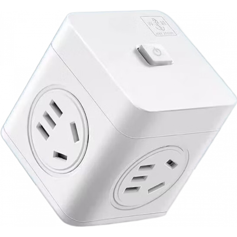 海锚多功能魔方插座转换器usb插排扩展面板多孔无线 线插板转换插头 象牙白【常规款】4面可插