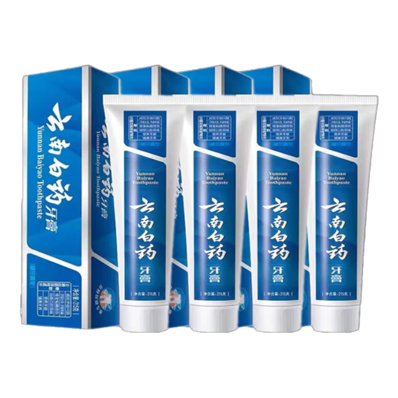 云南白药牙膏护龈洁齿留兰香215薄荷230清新口气去黄亮白牙齿 留兰香型215*4 京东折扣/优惠券