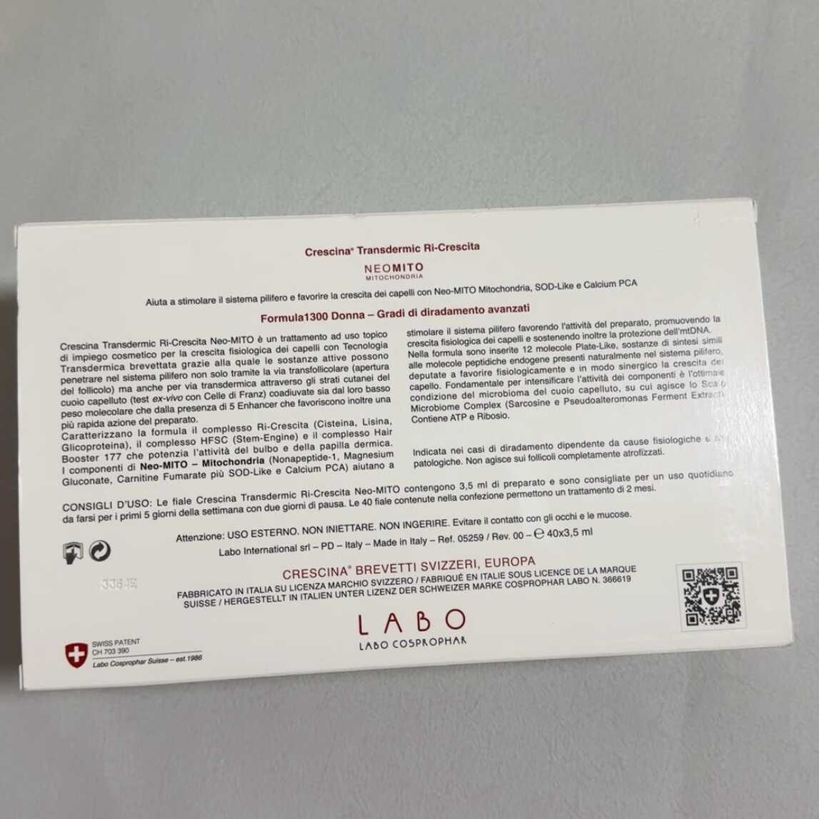 科瑞西娜瑞士LABO科瑞西娜高浓度强韧发根护发男女洗发液水 LABO科瑞西娜养发精华液一盒200修复（男士