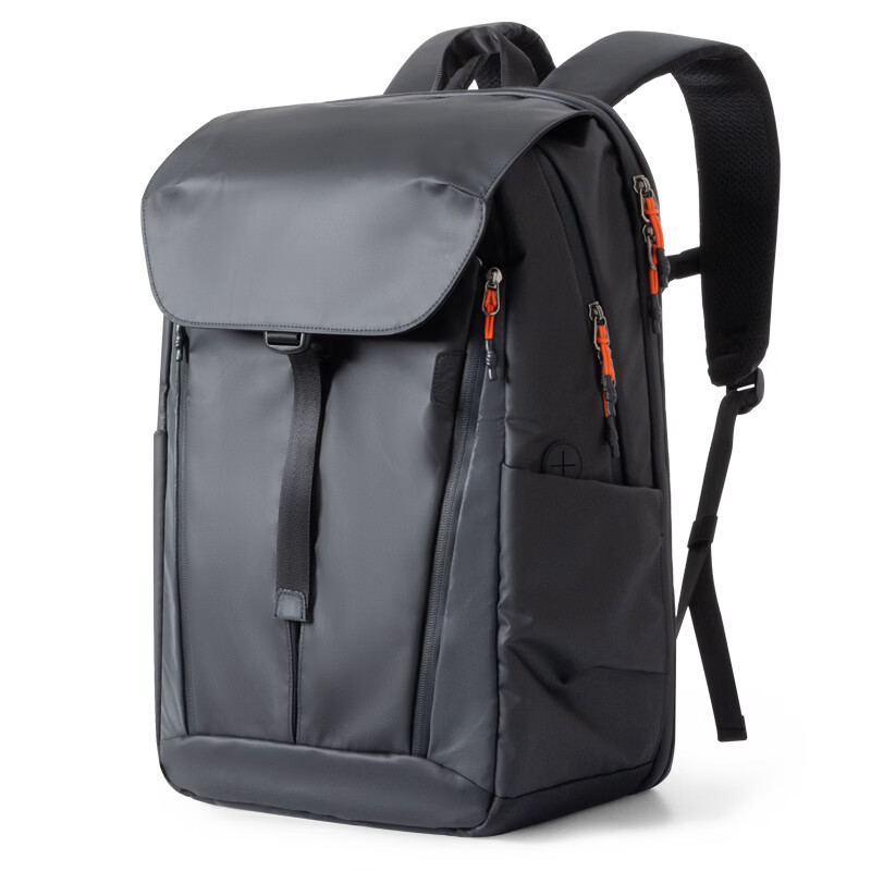 inateck大容量旅行包双肩包男女轻量化背包轻便休闲防泼水通勤商务出差 幻夜黑 | 25L大容量 | 180°开合