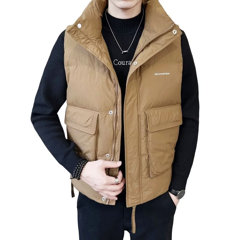 波司登冰洁2025冬季款轻薄轻便羽绒马夹男潮流羽绒服保暖外套马甲 黑色 M体重95至115