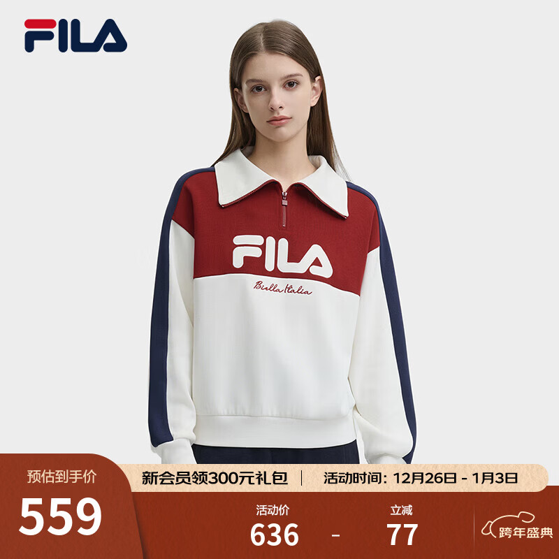 FILA ��ֹٷ�Ů����ͷ���¶�����Ʒ���п���ƴɫ��֯���������� �����-IV M 527.2Ԫ