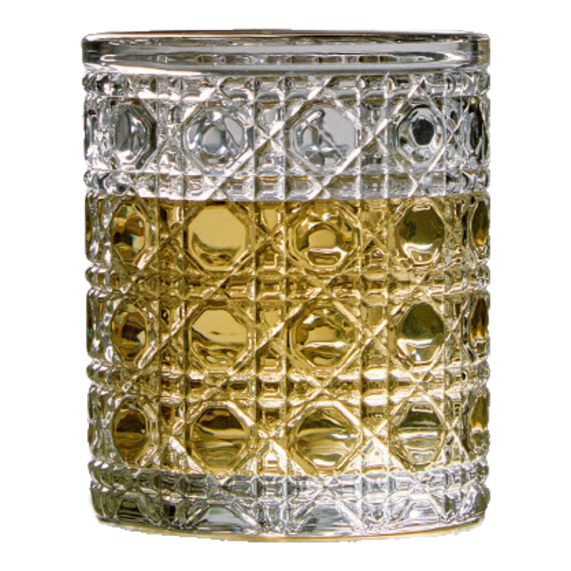 宝石纹玻璃杯INS风高颜值洋酒杯透明家用加厚鸡尾酒调酒啤酒杯子 浮雕高脚杯200ml*1