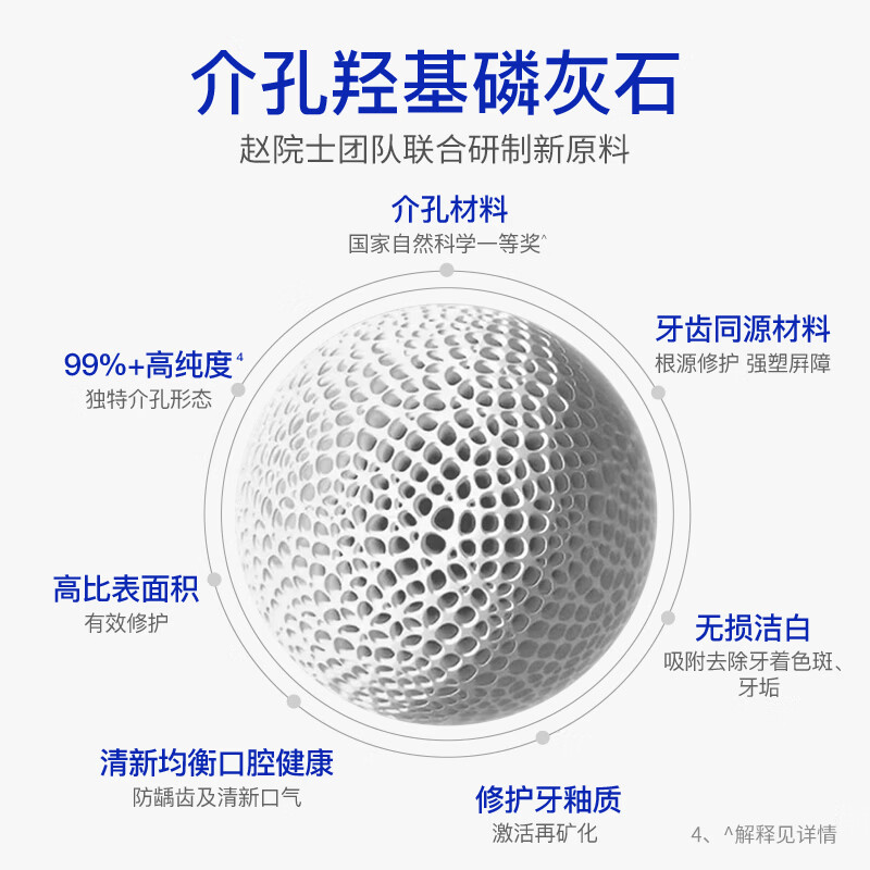 俊小白牙膏羟基磷灰石修护牙釉质防蛀固齿亮皓密集99官方旗舰店正品 【99%选择】亮皓密集修护100g*3