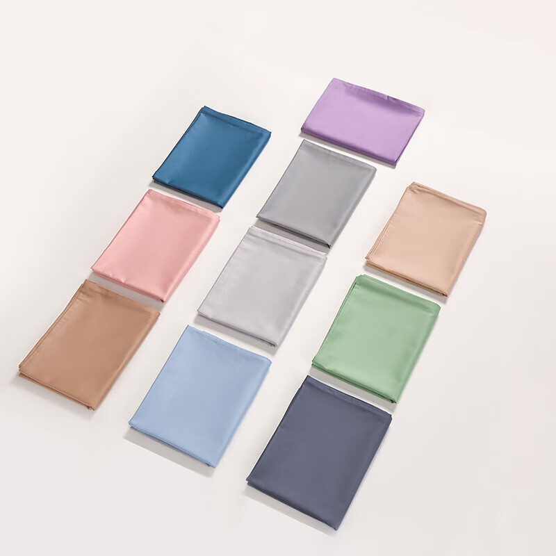 【精选好物】60S长绒棉枕套一对装枕头套单个贡缎高级感双人加厚 远山灰【60S一级新疆长绒棉】 48*74cm一对装