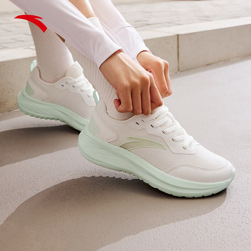 安踏运动鞋女鞋夏季透气减震跑鞋轻便不累脚休闲跑步鞋女