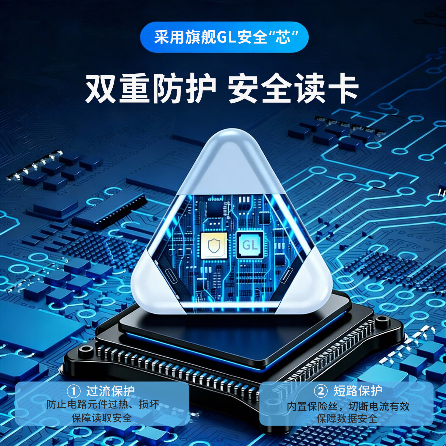 LRUUSI(徕瑞思)相机内存卡SD卡TF卡多合一手机读卡器 单反微单R6、R7、R8、R10、R50 高速存储卡读取 【星空蓝】3.0高速旗舰版 SD TF多合一读卡器