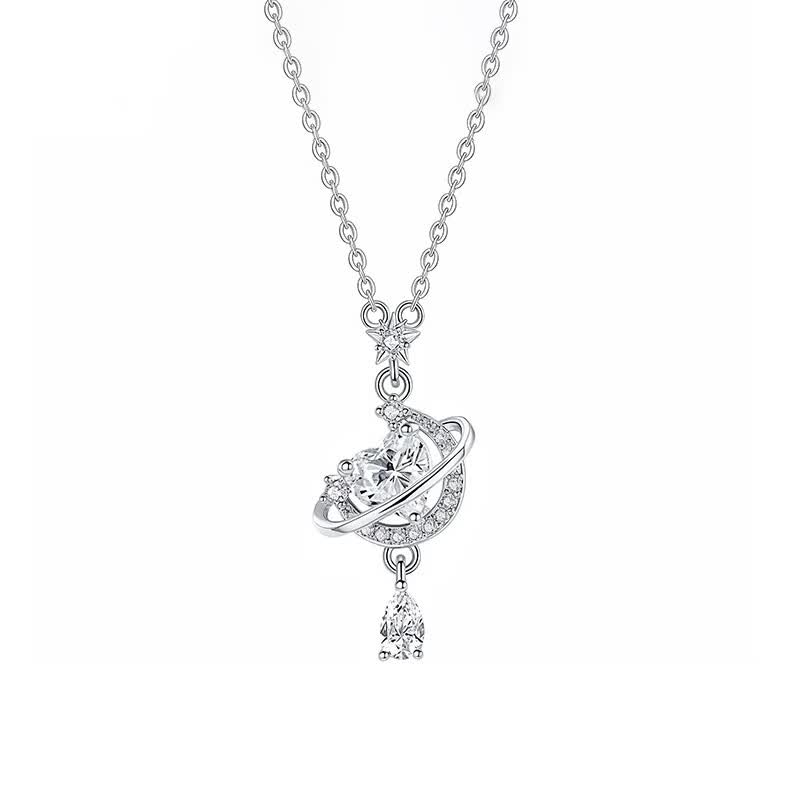 戴银坊雪花纯银999项链女款2026新款轻奢高级感生日送女生礼物送妈妈 星月织梦项链 【至臻心意】玫瑰礼盒+礼袋+贺卡