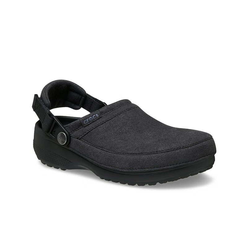 卡骆驰(CROCS)檀健次同款秋冬新款经典轻走仿麂皮洞洞鞋舒适百搭休闲鞋|211930 黑色-001 45 (290mm)
