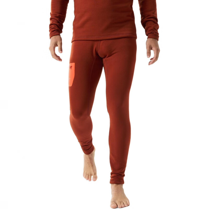 始祖鸟（ARC&#039;TERYX）Rho Heavyweight 纯色印花Logo透气抓绒保暖裤 男款 脏橘色/Sequoia M