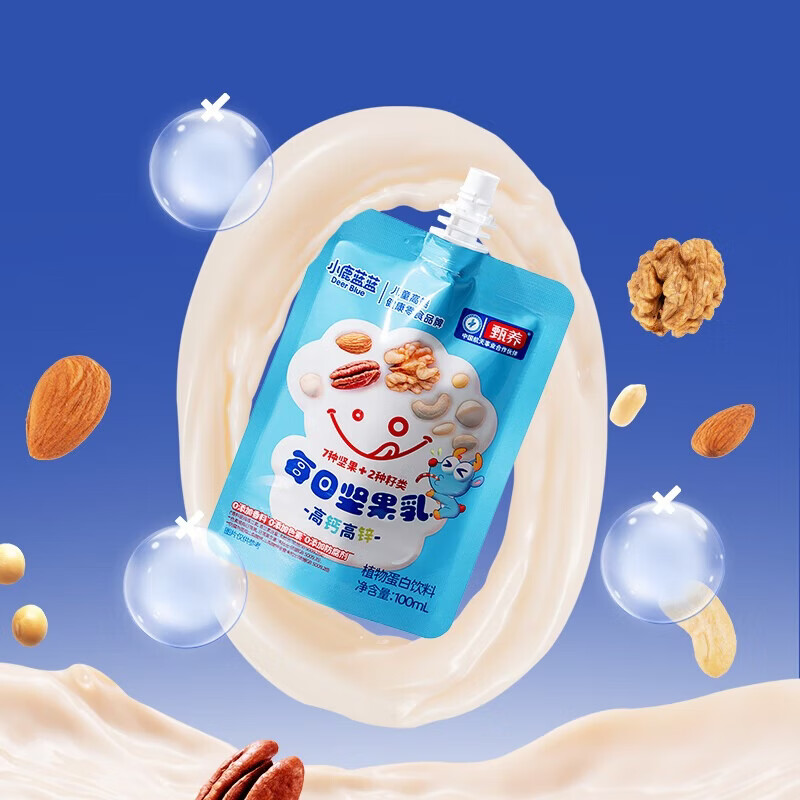 小鹿蓝蓝每日坚果乳高钙高锌儿童饮品益生元口感顺滑饮料 每日坚果乳 100ml*1袋