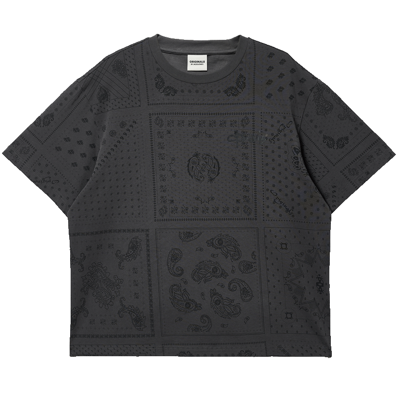 �ܿˡ���˹��JACK&JONES��26���¿��ļ�����T����ʿ���޿��ɳ���������˹����ӡԲ��t����װ E44��ɰɫ M ��175��