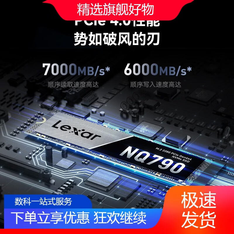 雷克沙（Lexar）lexar雷克沙1T2T4Tm.2固态硬盘台式机SS笔记本电脑硬盘NQ790 NQ790+E300 4TB